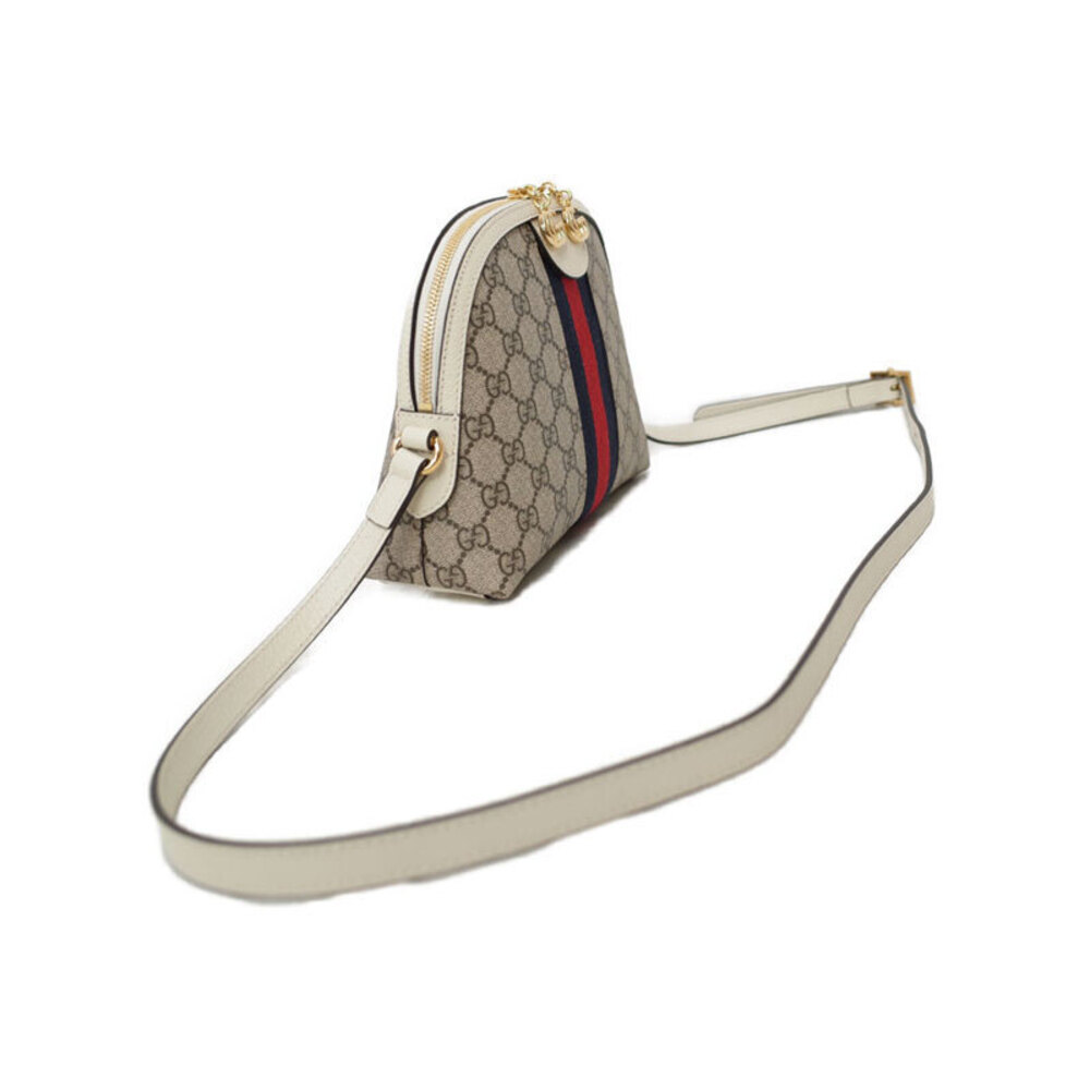 Gucci Canvas Beige Ophidia Shoulder Bag Supreme Ebony GG Brown